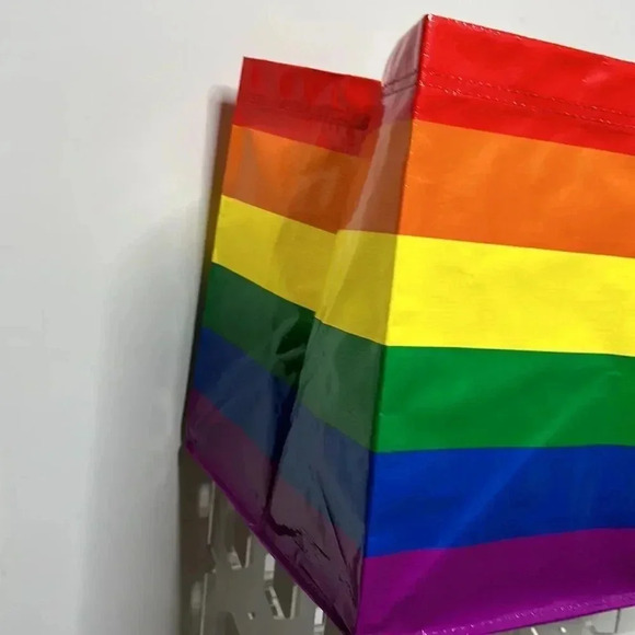 IKEA KVANTING Rainbow Pride Multicolored Bag Shopping Storage - Picture 7 of 9